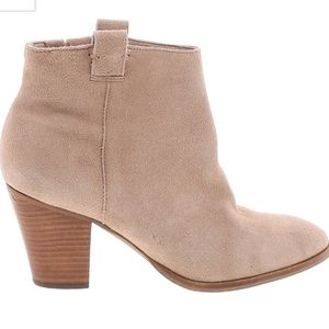 COPY - J. CREW SOFT TAN SUEDE ANKLE CHUNKY BOOTS